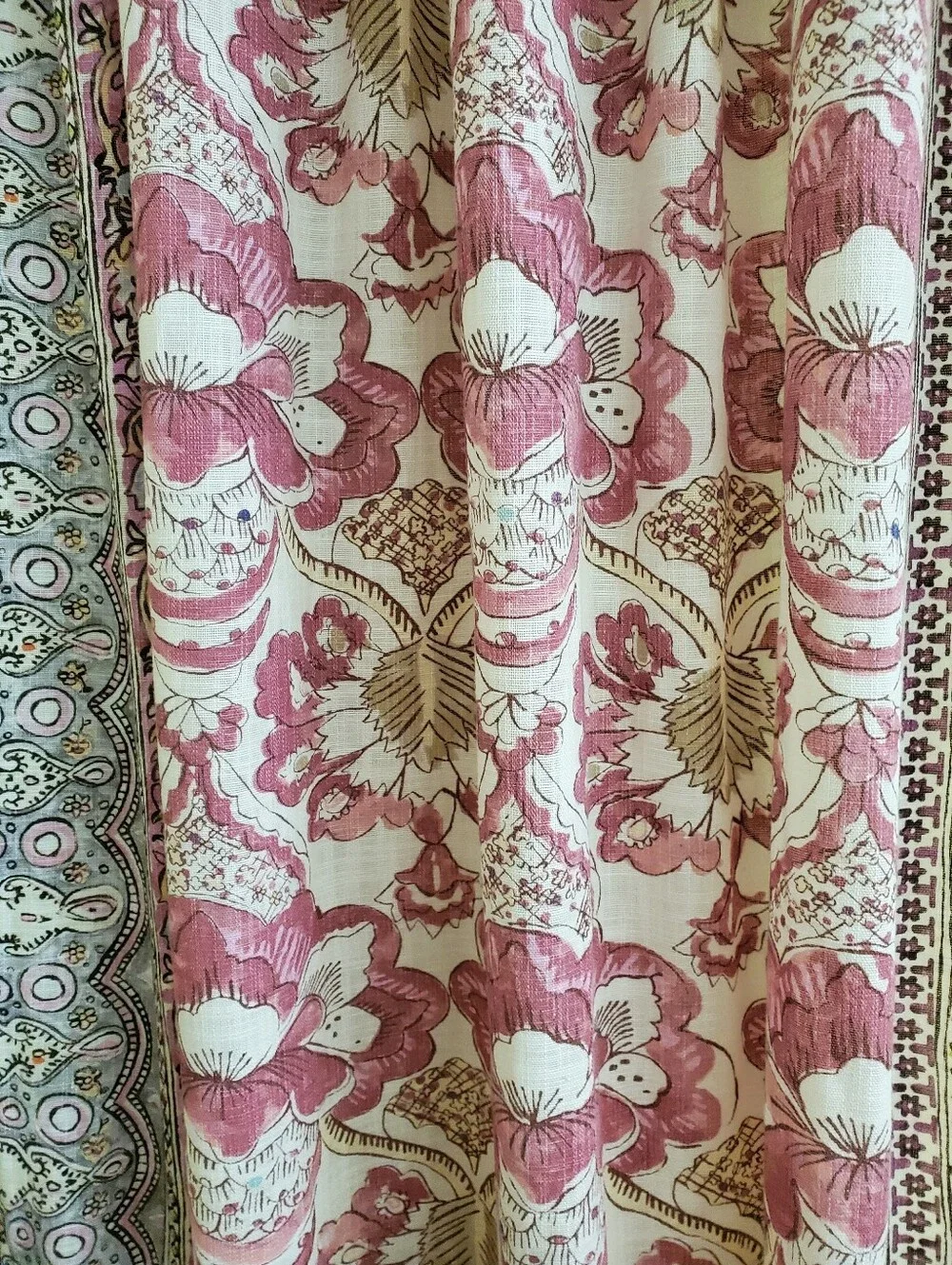 Anthropologie Zadie Curtains Panels Set of 2 96x50 Paisley Floral Boho Drapes